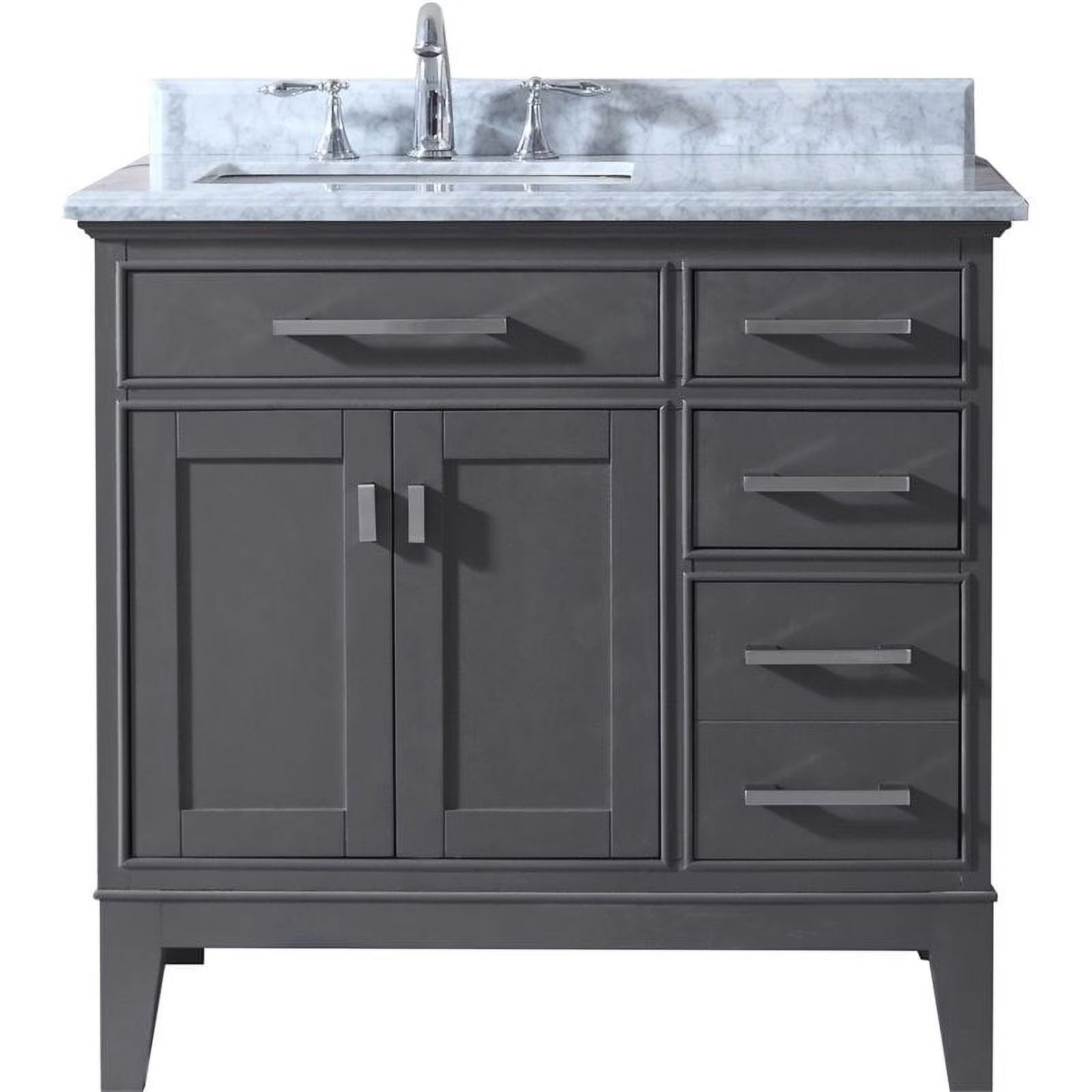 Ari Kitchen & Bath Danny 42" Solid Wood Bathroom Vanity in Maple Gray