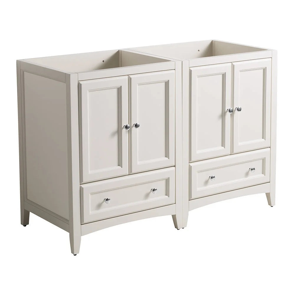 Fresca Oxford 48" Antique White Traditional Double Sink Bathroom Cabinets