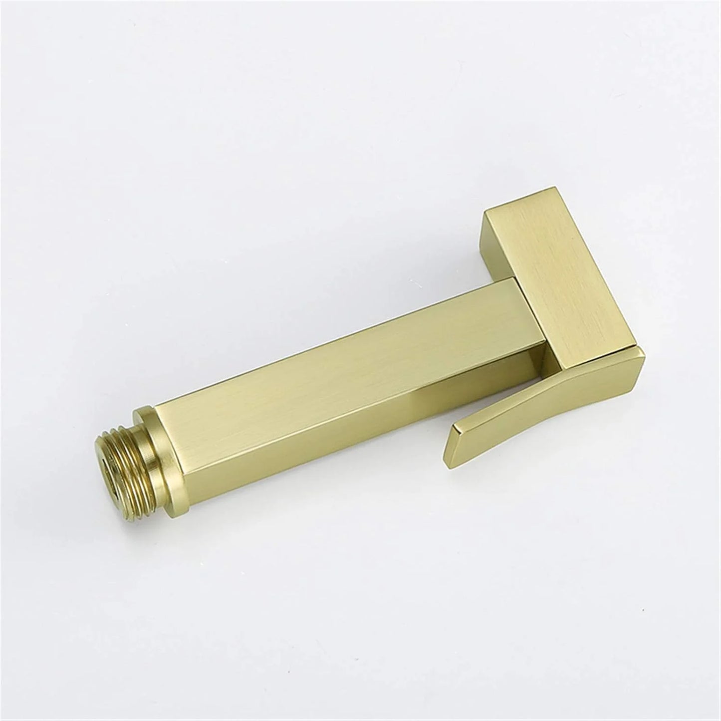 Bidet Faucet Set, Brushed Gold Full Copper High Pressure Toilet Gun, Bathroom Wall Mounted Hot and Cold Water Mixer Bidet Sprayer Shattaf