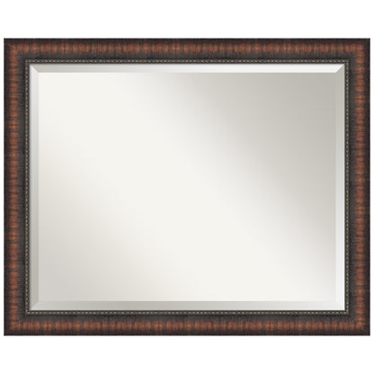 Amanti Art Caleb Brown Beveled Bathroom Wall Mirror