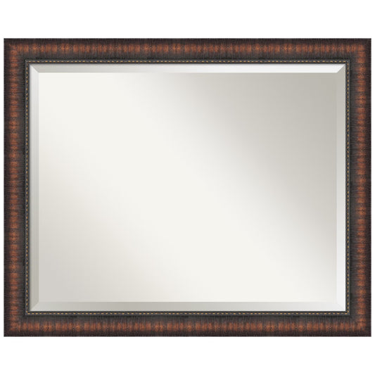 Amanti Art Caleb Brown Beveled Bathroom Wall Mirror