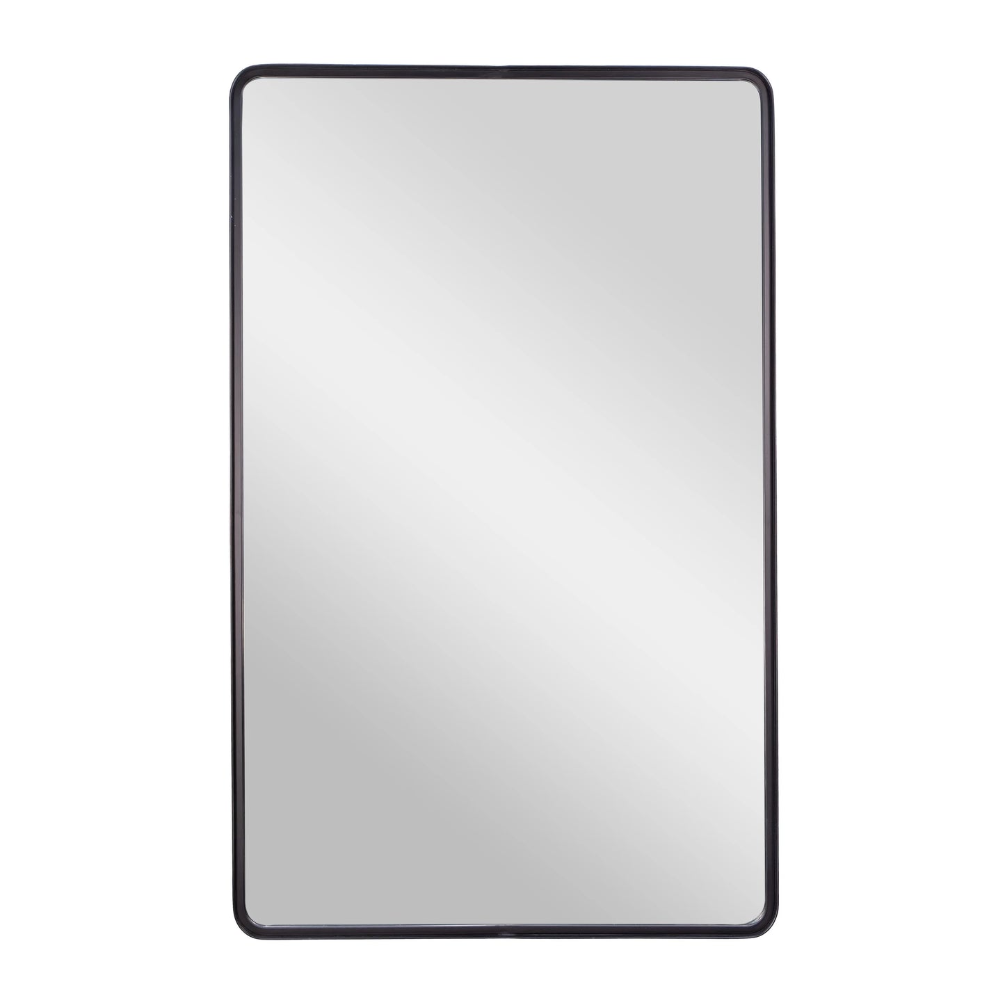 Emma + Oliver 48" x 30" Rectangular Wall Mirror with Black Frame and Silver Backed Glass for Clarity for Entryways, Bathrooms & More
