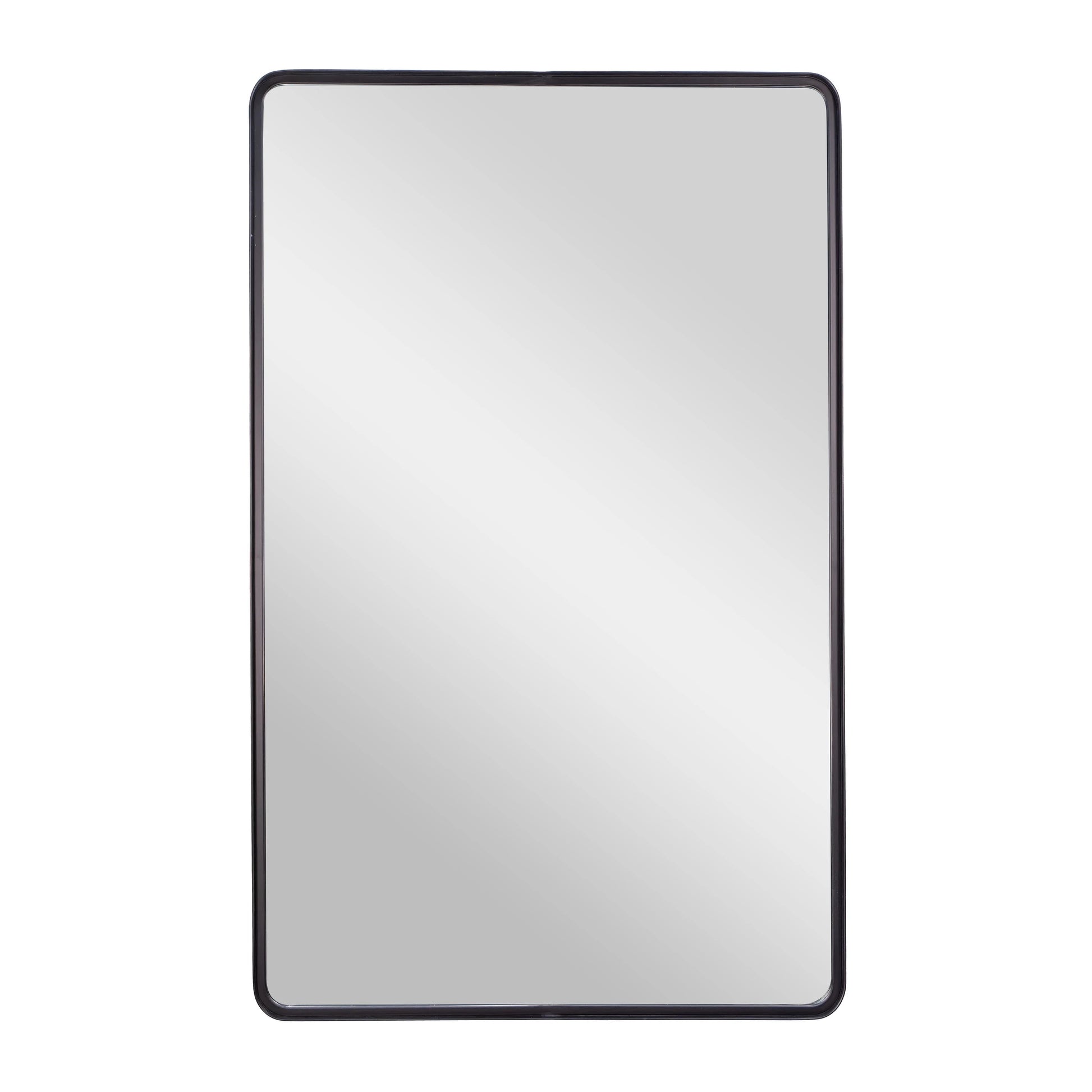 Emma + Oliver 48" x 30" Rectangular Wall Mirror with Black Frame and Silver Backed Glass for Clarity for Entryways, Bathrooms & More