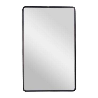 Emma + Oliver 48" x 30" Rectangular Wall Mirror with Black Frame and Silver Backed Glass for Clarity for Entryways, Bathrooms & More
