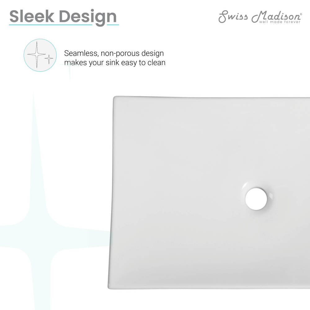 Annecy 23.5�?Rectangle Vessel Bathroom Sink