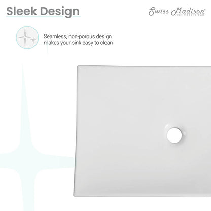 Annecy 23.5�?Rectangle Vessel Bathroom Sink