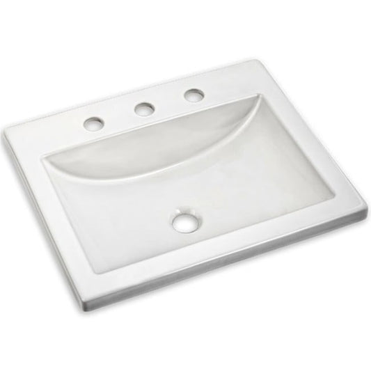 American Standard 0643.008 21" Drop-In Bathroom Sink - White