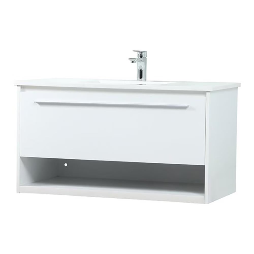 Elegant Kitchen and Bath 36 Inch Single Bathroom Vanity In Blue