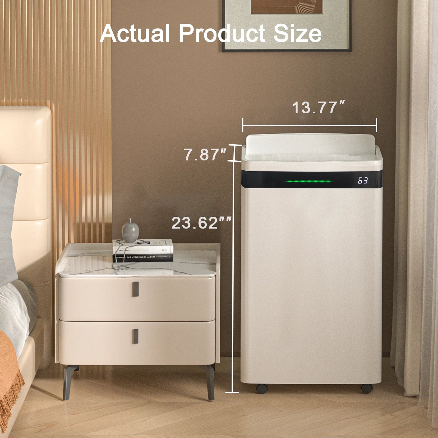 Rocyis 22 Pint/day (DOE) 5500 sq. ft. Dehumidifier for Home, 1.7 Gallon��6.5L�� Water Tanks, Auto Drain or Manual Drainage, for Basements, Bedroom, Bathroom