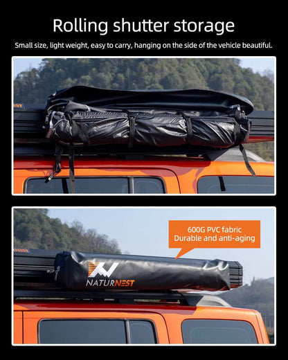 Naturnest Portable Car Camping Shower Tent Featuring a Roof and Floor Mat, Car Tents for Camping SUV, Overlanding Car Bathroom Tent Providing Privacy for Camping, Portable Shower Tent for Camping