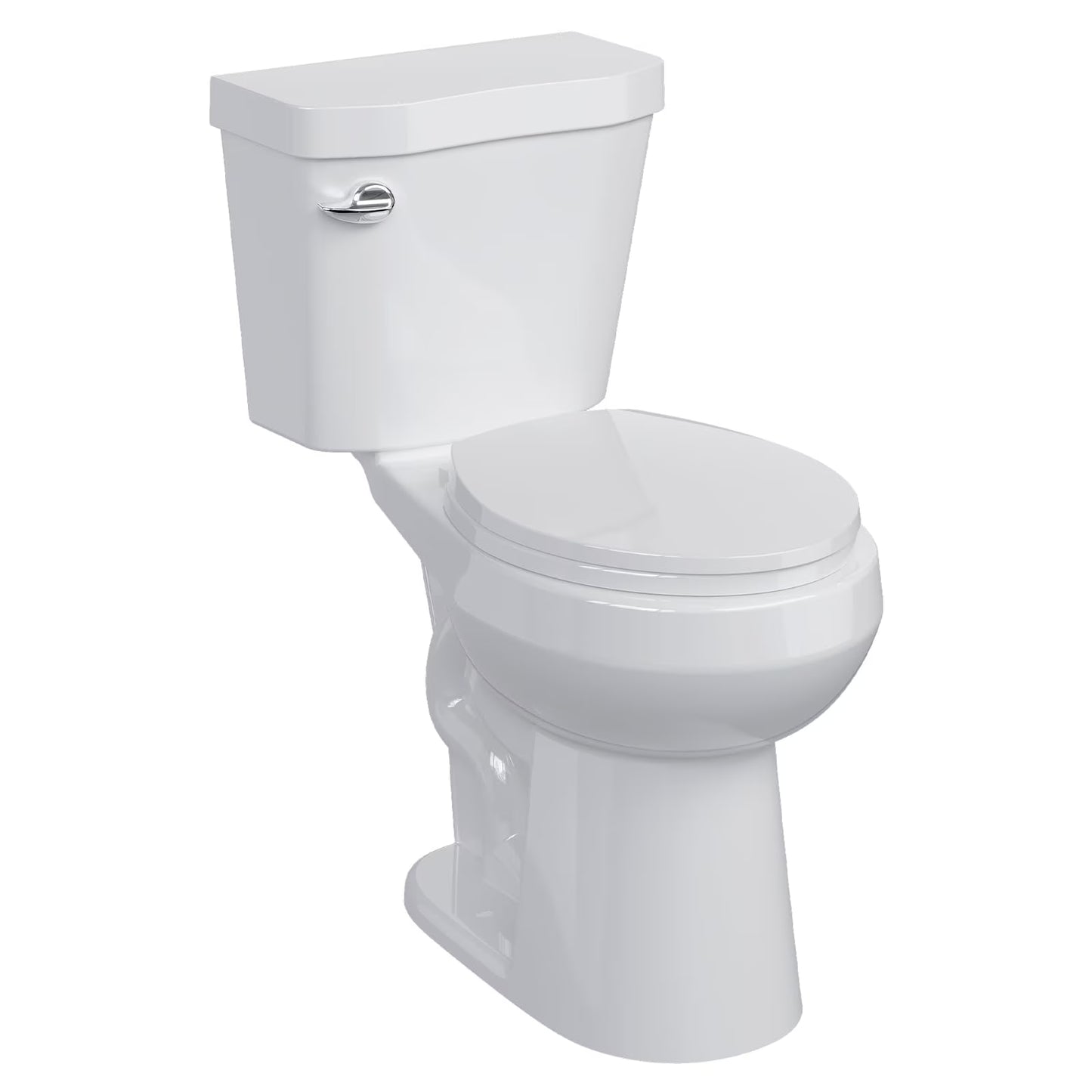TROPOW Toilet, Two-Piece Toilet, ADA Toilet with Dual Flush, Elongated Toilets for Bathrooms with Soft Close Seat, Universal Height,White