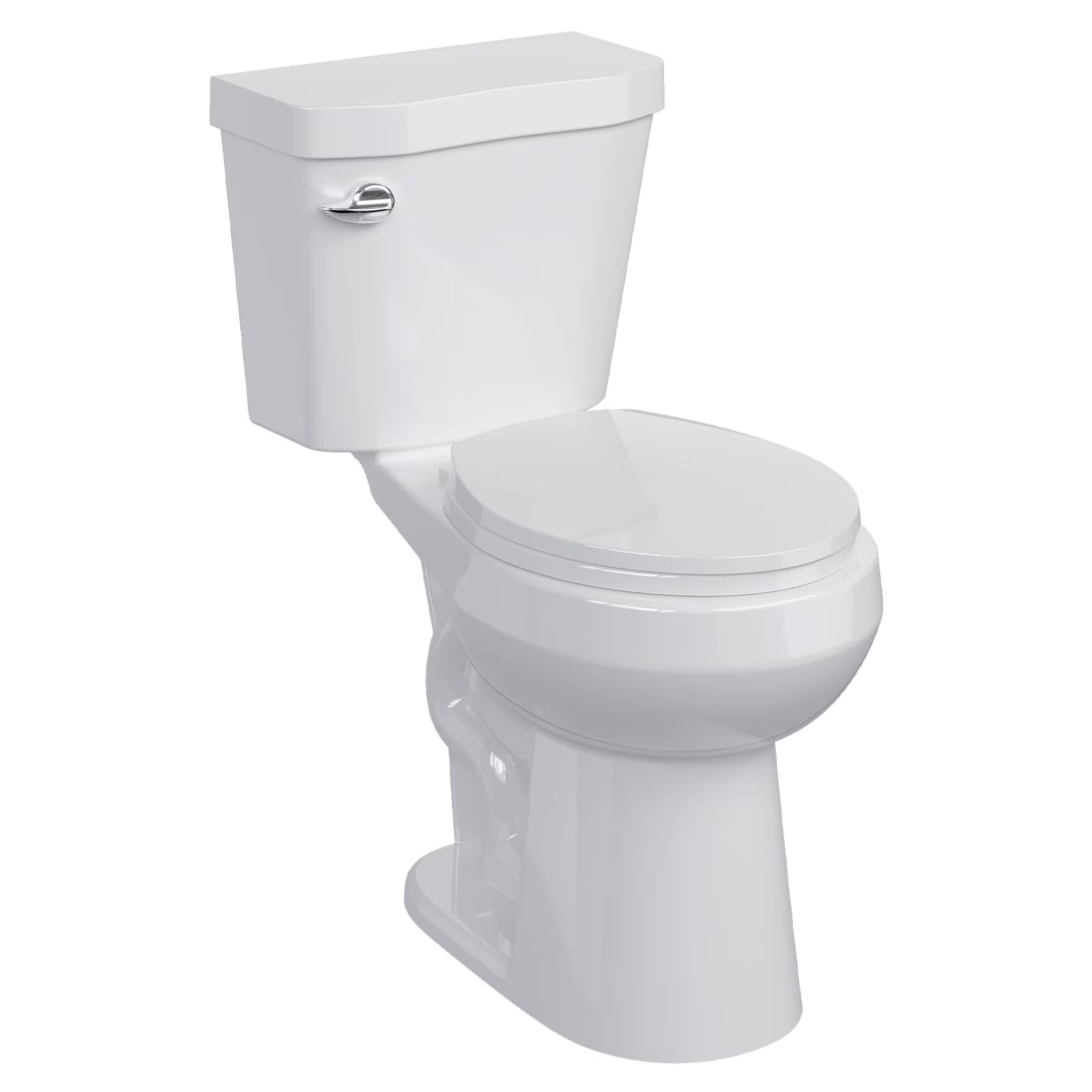 TROPOW Toilet, Two-Piece Toilet, ADA Toilet with Dual Flush, Elongated Toilets for Bathrooms with Soft Close Seat, Universal Height,White