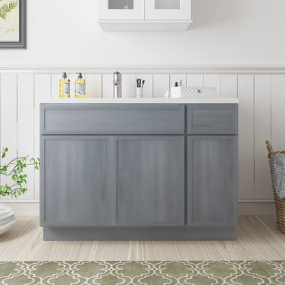 45 in. W x 21 in. D x 32.5 in. H Bath Vanity Cabinet without Top in Brown