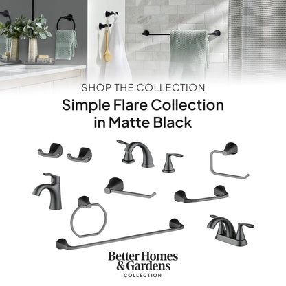 (2 pack) Better Homes & Gardens Simple Flair 4" Centerset Bathroom Faucet in Matte Black