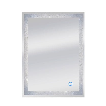 Dyconn Faucet Edison Crystal Horizontal/Vertical Wall Mounted Backlit LED Bathroom Vanity Mirror with Touch ON/OFF/Dimmer & Anti-Fog Function (30"W X 36"H)