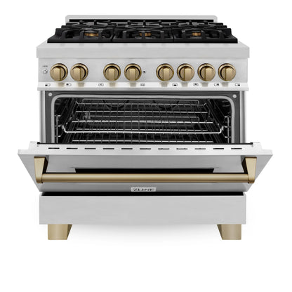 ZLINE KITCHEN AND BATH RAZWM36G professional gas range