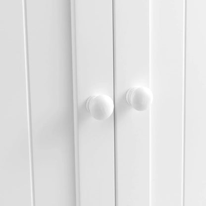 Topbuy Bathroom Storage Cabinet with Double Doors Wooden Cupboard, White