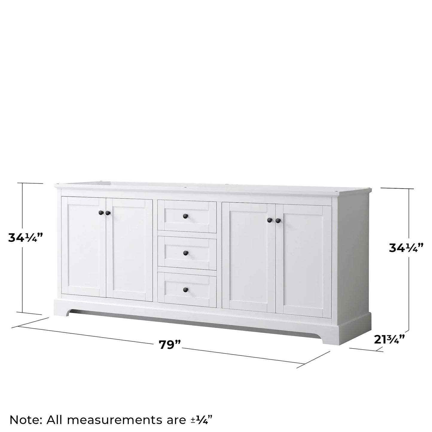Wyndham Collection 80" Wood Double Bathroom Vanity without Mirror in Blue