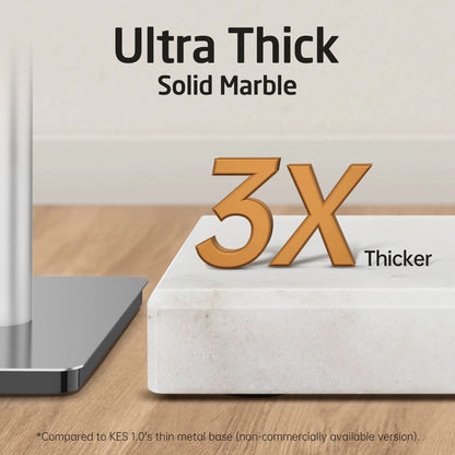 KES Freestanding Towel Rack for Bathroom 2-Tier, Floor Towel Stand with Heavy Marble Base, 18/8 Stainless Steel Brushed, WMBTR003BS