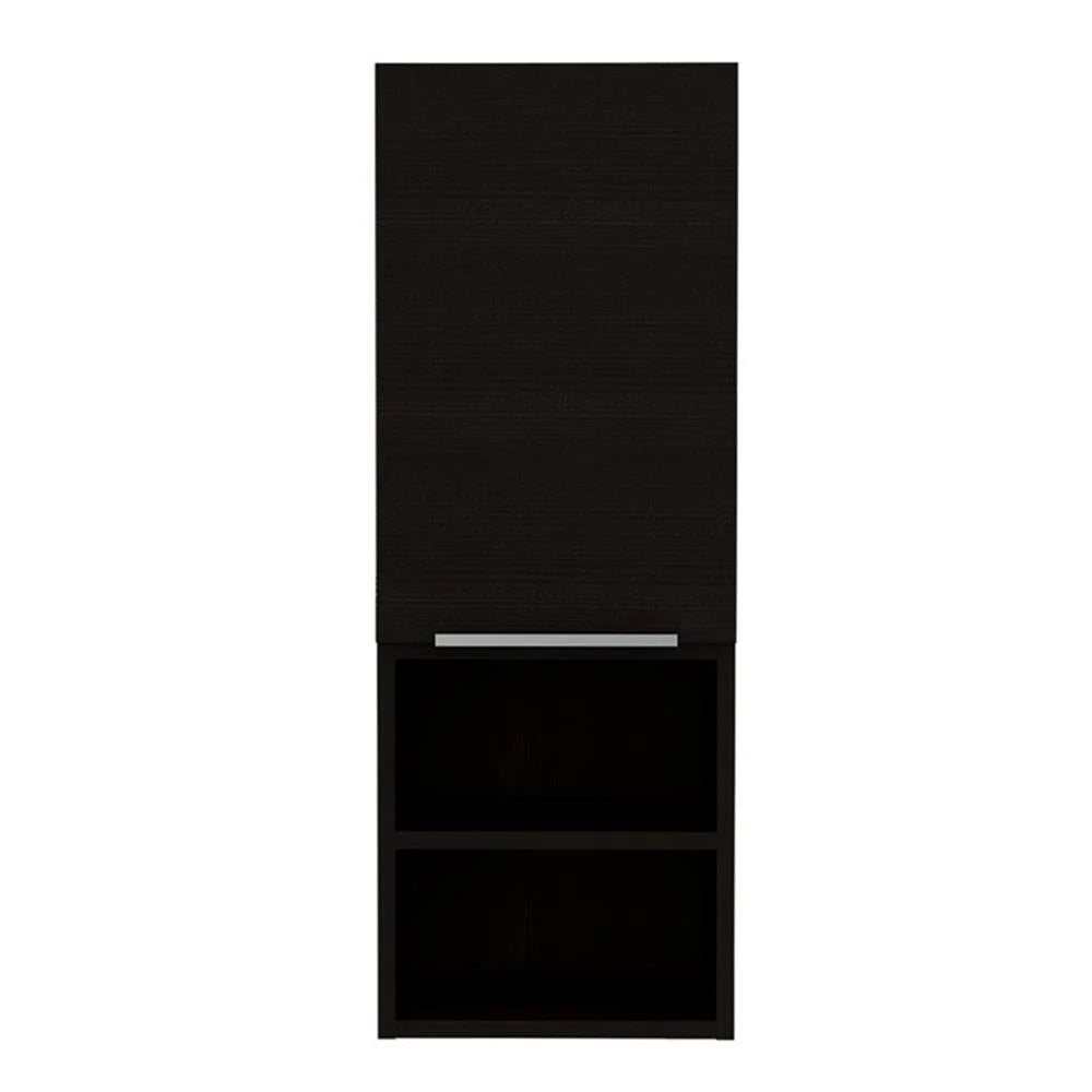 Nashua 2 Piece Bathroom Set, Urano Mirror Linen Cabinet + Mila Medicine Cabinet, Black