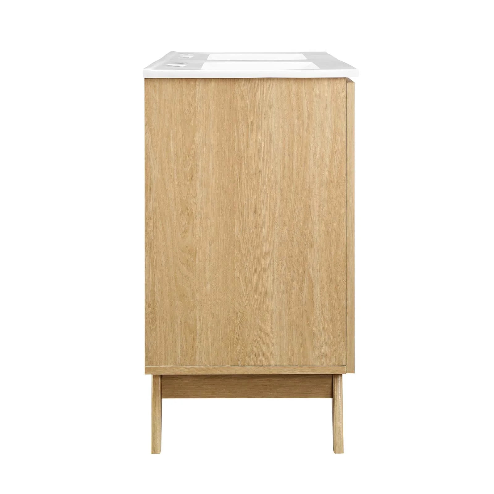 Modway Soma 48�?Double Sink Bathroom Vanity in Oak White