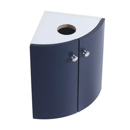 Modern Corner Bathroom Vanity Combo For Small Space, Floating Wall Mounted Cabinet Set Small Bathroom Vanity With Sink, Metal Handles Door Sturdy Structure Furniture