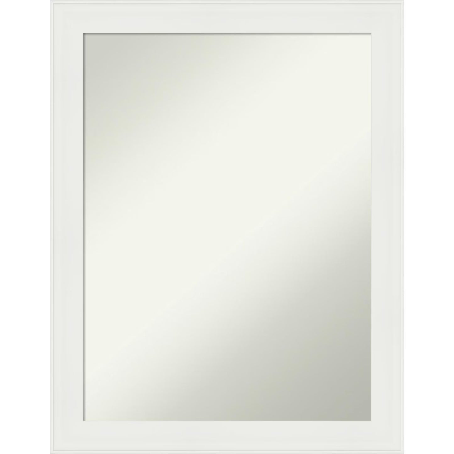 Amanti Art Vanity White Framed Non-Beveled Bathroom Vanity Wall Mirror - 21.5 x 27.5 in