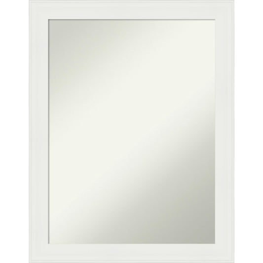 Amanti Art Vanity White Framed Non-Beveled Bathroom Vanity Wall Mirror - 21.5 x 27.5 in