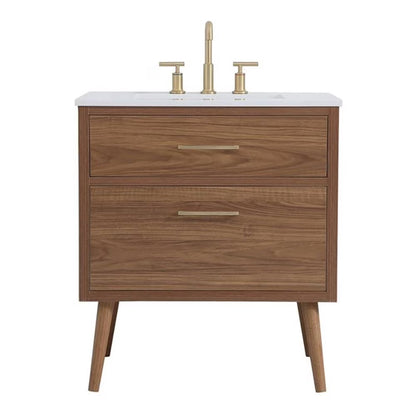 Elegant Kitchen and Bath 30 Inch Single Bathroom Vanity In Mango Wood