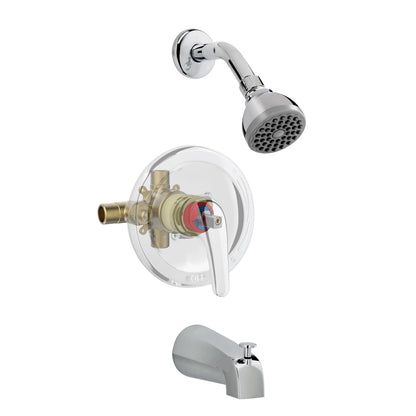 Belanger EBY90CCP Single Handle Shower Head and Bathtub Faucet, Polished Chrome