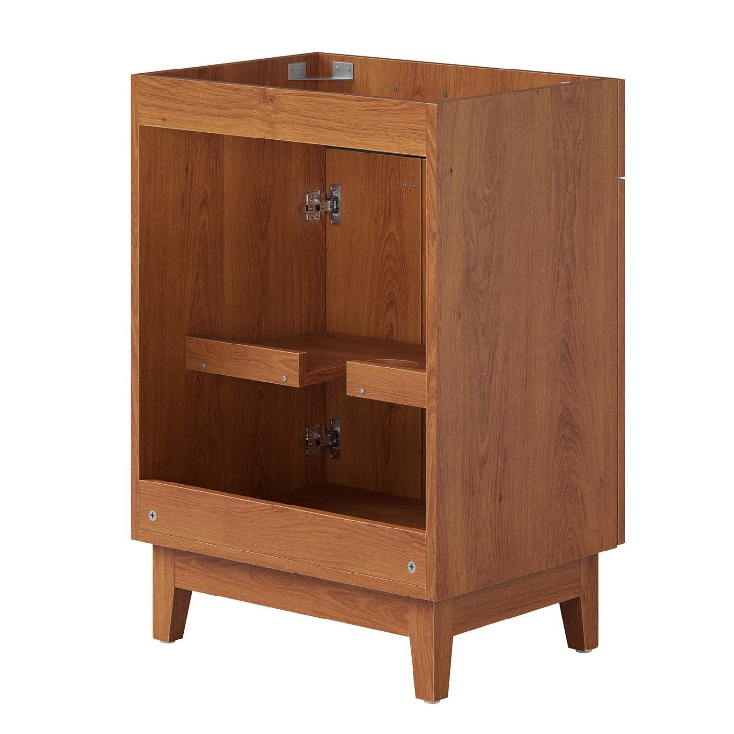 Vanity Cabinet (Sink not included), Walnut, Melamine Wood , Hotel Bedroom Bathroom, Modern Contemporary HB36062