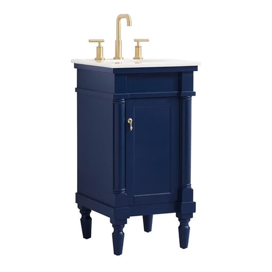 18.5 inch single bathroom vanity in blue