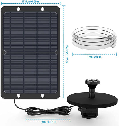 AISITIN 9W Solar Water Pump Kit, 10W Solar Powered Water Fountain Pump with 6 Nozzles, DIY Fountain Kit for Bird Bath, Ponds, Garden