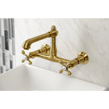 Kingston Brass KS7245AX 8-Inch Center Wall Mount Bathroom Faucet, Oil Rubbed Bronze