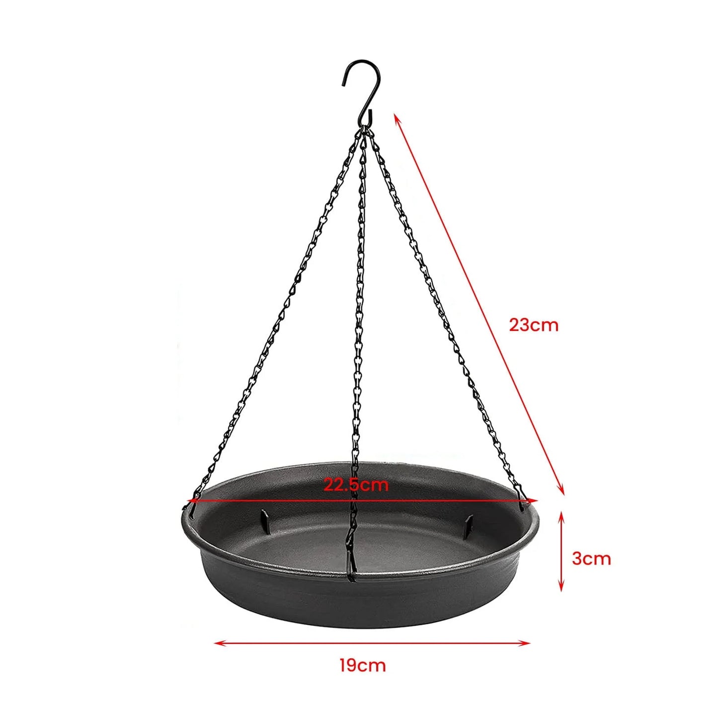 Outdoor Hanging Tray Bird Bath Tray Firm Chain Tray Strong Burden Capacity Gardening Exterior Decoration