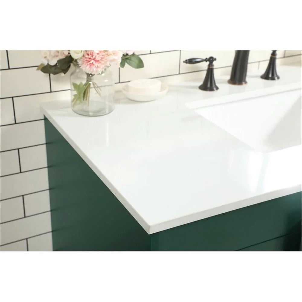 Elegant Kitchen and Bath 42 Inch Single Bathroom Vanity In Green