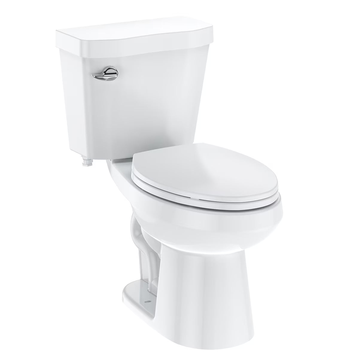 Faitaliicy Elongated Toilets For Bathrooms Two-Piece Toilet With Comfortable Close Seat 1.28 Siphonic Flush Toilet Powerful Modern Standard Toilet With Universal Height ADA Cotton