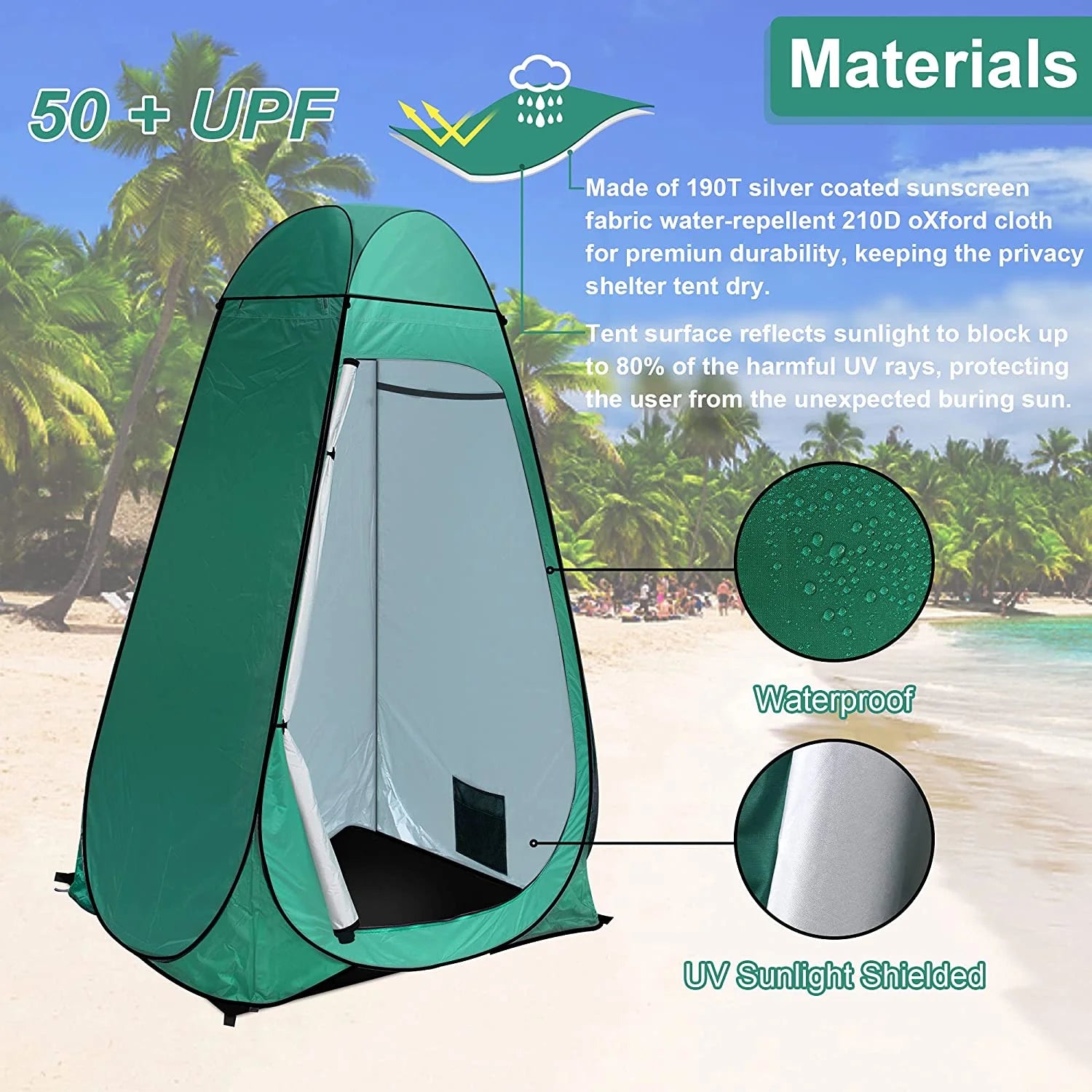 sasyxdc Shower Tent Pop- Privacy Tent Camping Portable Toilet Tent Outdoor Camp Bathroom Changing Dressing Room Instant Privacy Shelters for Hiking Beach Picnic Fishing Potty Extra-Tall