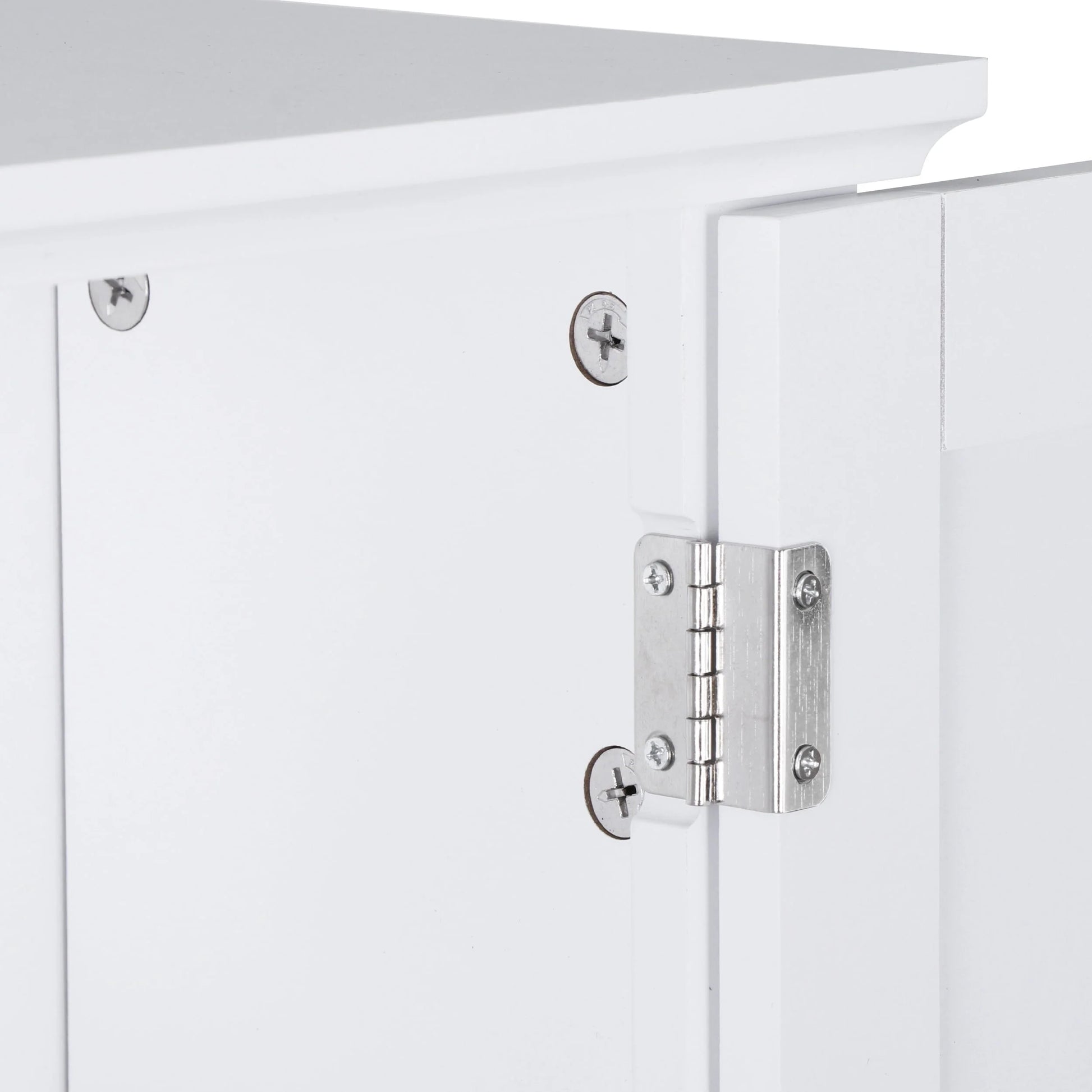 ZenSports 2-Door Bathroom Medicine Storage Wall Cabinet, Over-the-Toilet Adjustable Shelves 8" Width White