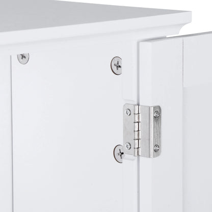 ZenSports 2-Door Bathroom Medicine Storage Wall Cabinet, Over-the-Toilet Adjustable Shelves 8" Width White