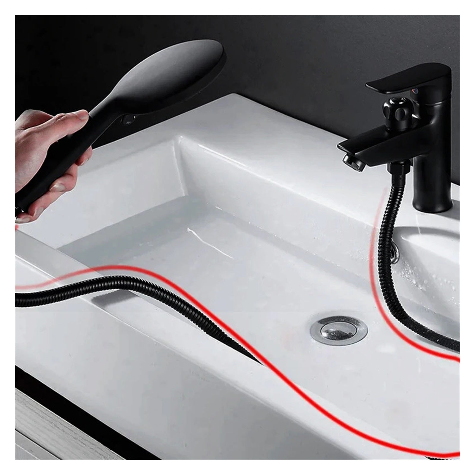 Bathroom Basin 2 In 1 Faucet, Brass Handheld Toilet Bidet Faucets, Sprayer Cold And Hot Water Mixer Bathtub Tap With Shower Set ,Versatile Features