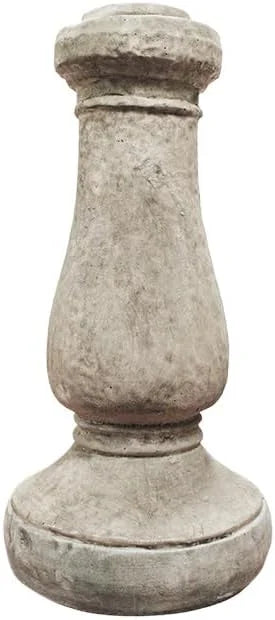 Solid Rock Stoneworks Oval 2 Piece Birdbath - 24" Tall - Pre-Aged
