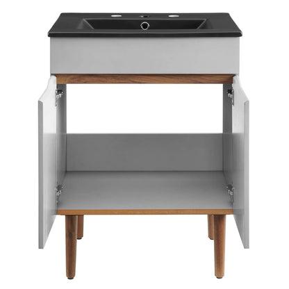Modway Harvest 24" Bathroom Vanity in Gray Black
