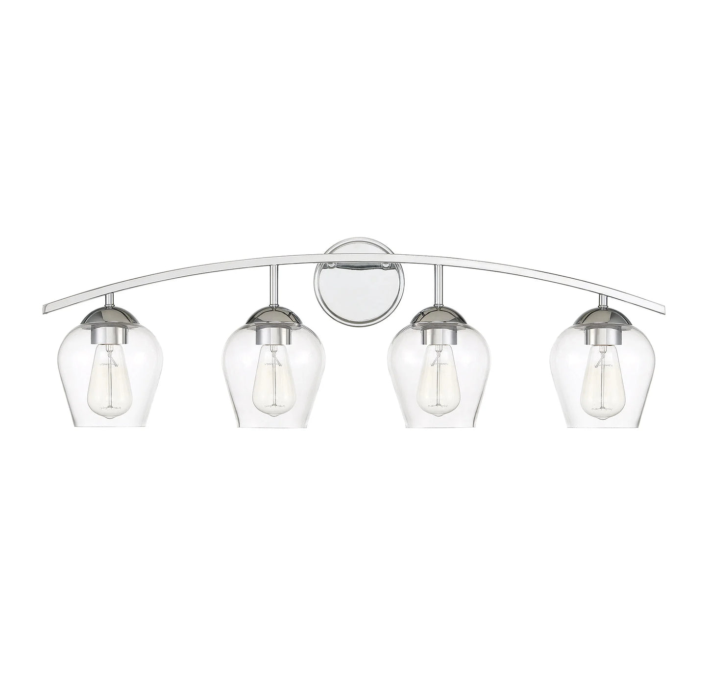 Trade Winds Lighting 4-Light Bathroom Vanity Light In Brushed Nickel