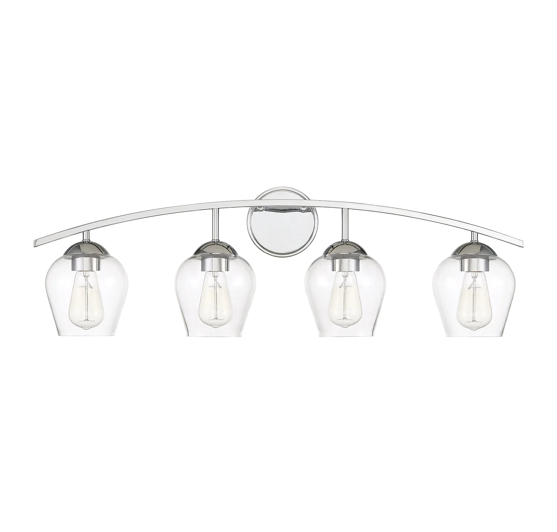 Trade Winds Lighting 4-Light Bathroom Vanity Light In Brushed Nickel