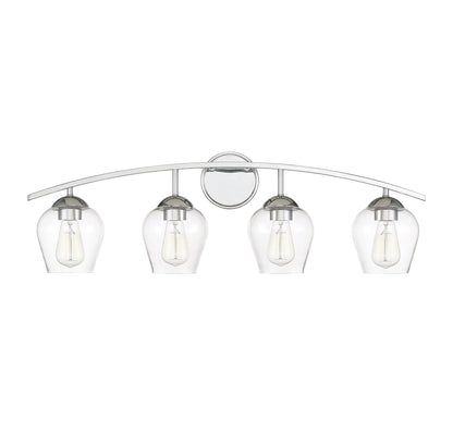 Trade Winds Lighting 4-Light Bathroom Vanity Light In Brushed Nickel