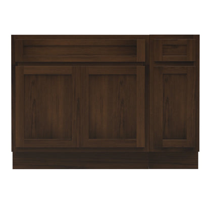 45 in. W x 21 in. D x 32.5 in. H Bath Vanity Cabinet without Top in Brown