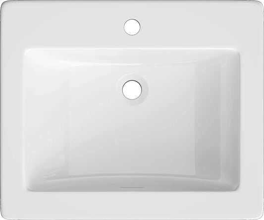 Proflo Pf21181 Hoffman 21-1/4" Rectangular Vitreous China Drop In Bathroom Sink - White