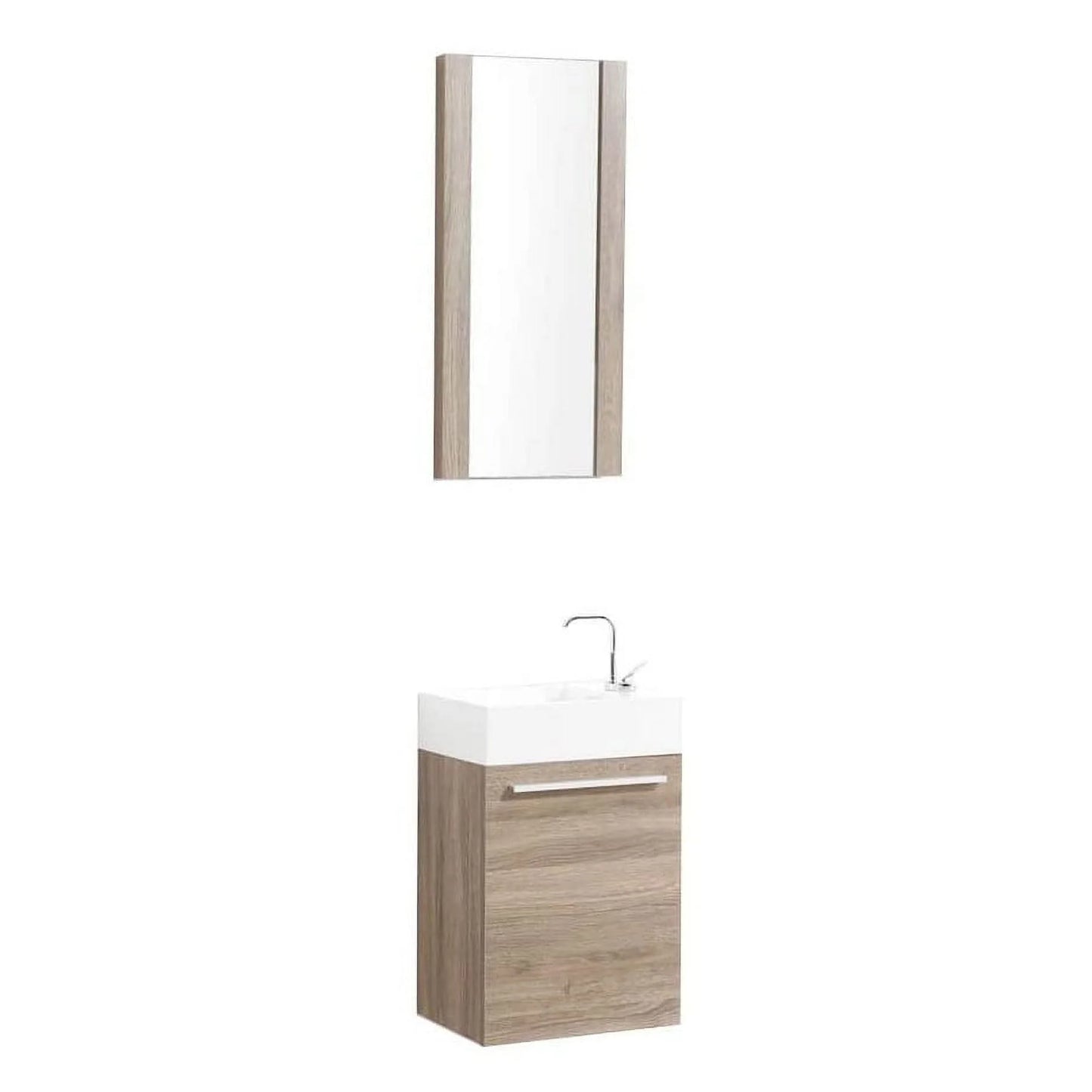 Blossom Colmar 18" Floating Bathroom Vanity w/ Acrylic Sink | Navy Blue Finish | Wall Mount | Soft-Close