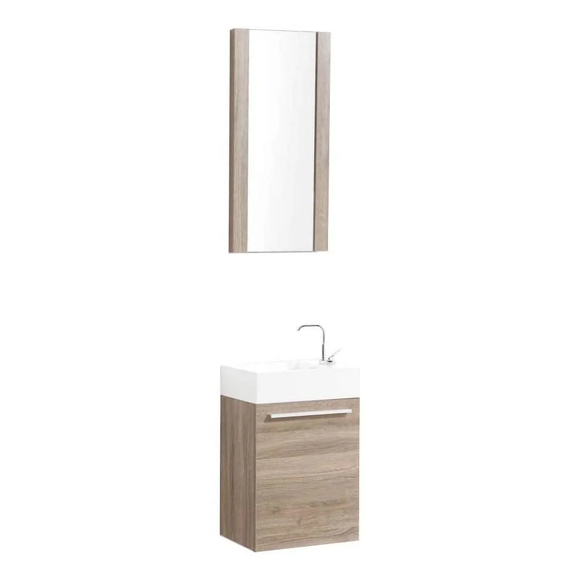 Blossom Colmar 18" Floating Bathroom Vanity w/ Acrylic Sink | Navy Blue Finish | Wall Mount | Soft-Close